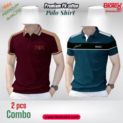 2 PCS COMBO OFFER! Super Premium Half Sleeve polo Shirt For Men's