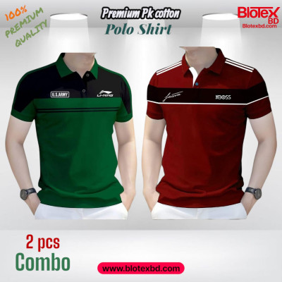 2 PCS COMBO OFFER! Super Premium Half Sleeve polo Shirt For Men's