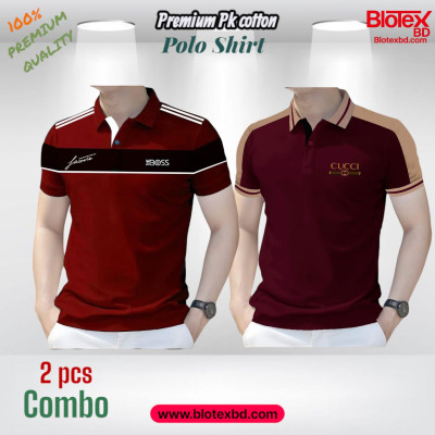 2 PCS COMBO OFFER! Super Premium Half Sleeve polo Shirt For Men's