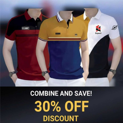 3 PCS COMBO OFFER ! Exclusive Design PK Polo Shirt