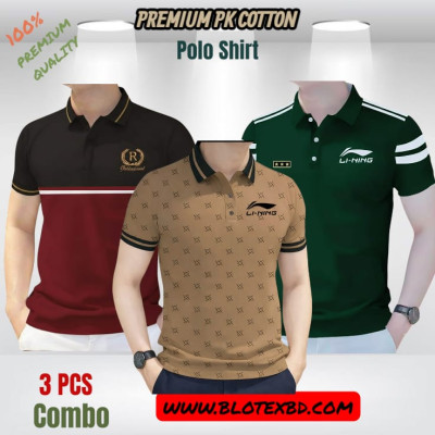 3 PCS COMBO OFFER ! Exclusive Design PK Polo Shirt